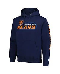 Starter Men's Navy Chicago Bears Pullover Hoodie