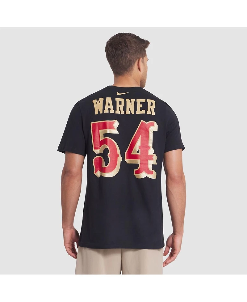 Nike Men's Fred Warner Black San Francisco 49ers 2025 Rivalries Collection Player Name Number T-Shirt
