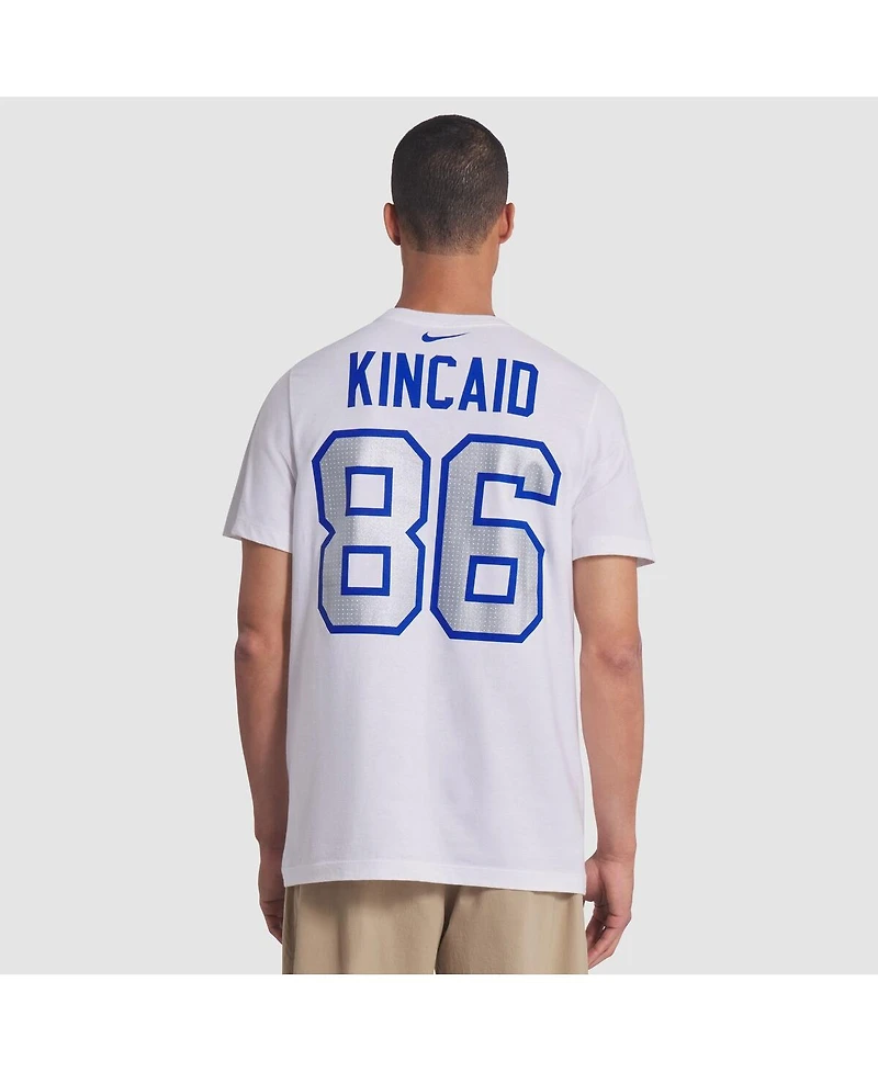 Nike Men's Dalton Kincaid White Buffalo Bills 2025 Rivalries Collection Player Name Number T-Shirt
