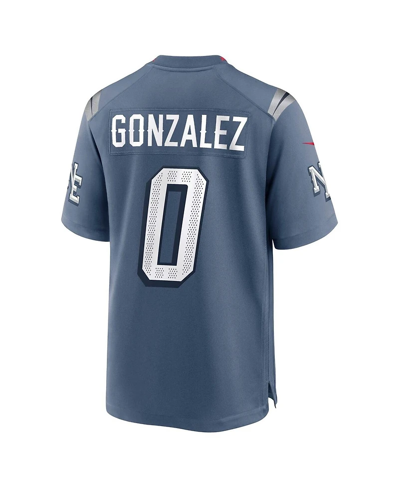 Nike Men's Christian Gonzalez Storm Blue New England Patriots 2025 Rivalries Collection Game Jersey