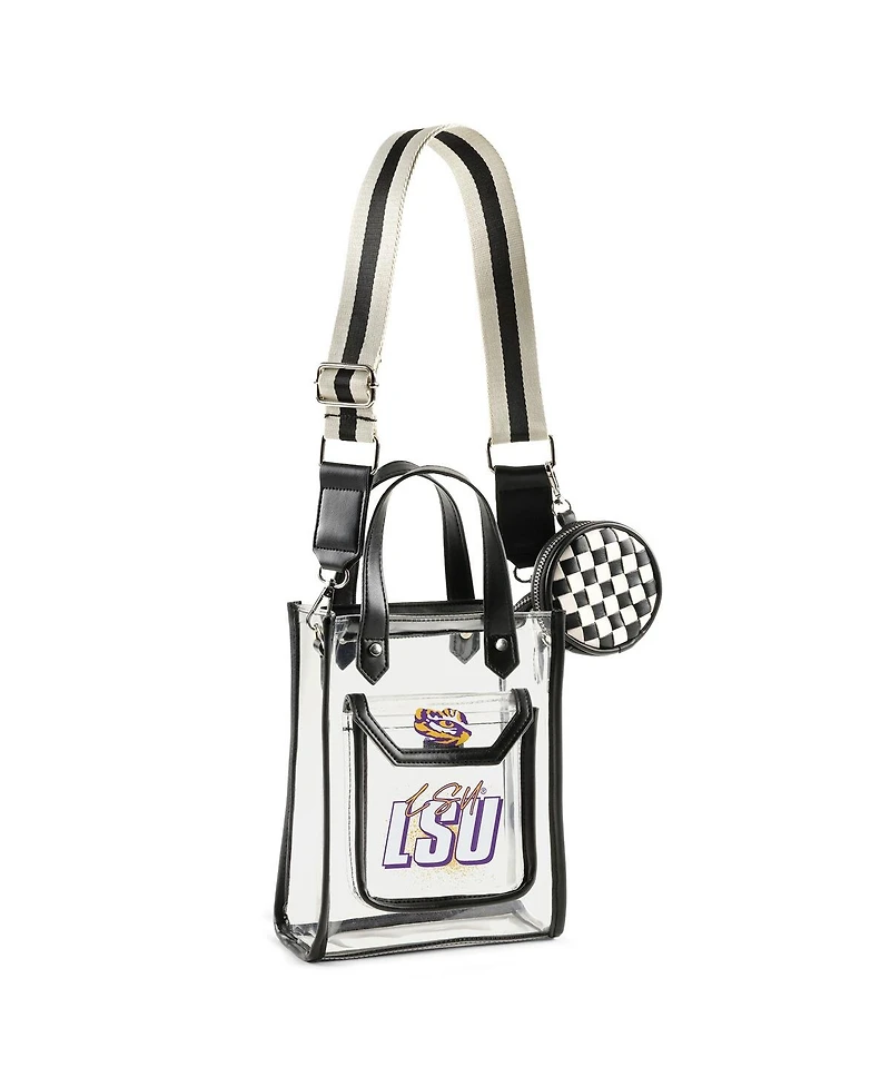 Wear by Erin Andrews Lsu Tigers Clear Stadium Crossbody Purse with Coin Pouch
