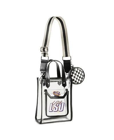 Wear by Erin Andrews Lsu Tigers Clear Stadium Crossbody Purse with Coin Pouch