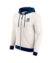 Darius Rucker Collection by Fanatics Men's White Dallas Cowboys Distressed Graphics Full-Zip Hoodie