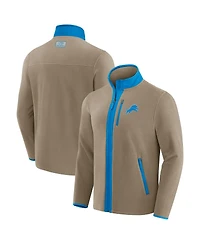 Darius Rucker Collection by Fanatics x Nfl Men's Tan Detroit Lions Heavyweight Polar Fleece Full-Zip Jacket