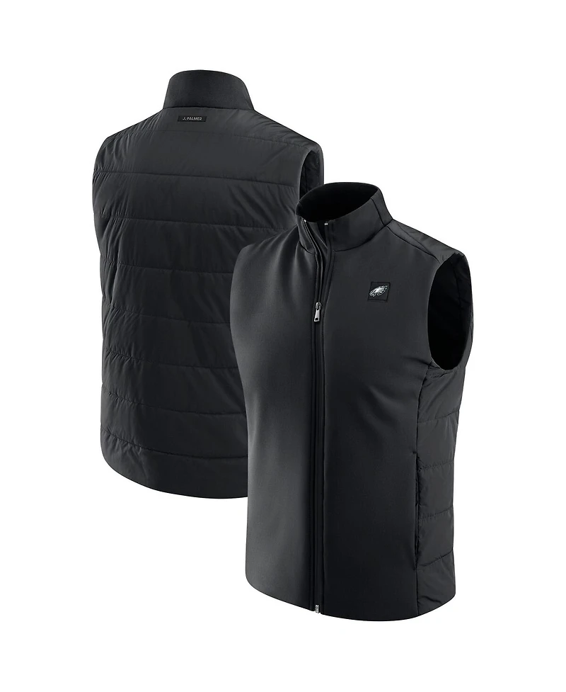 J. Palmer Men's Black Philadelphia Eagles Front Office Full-Zip Vest