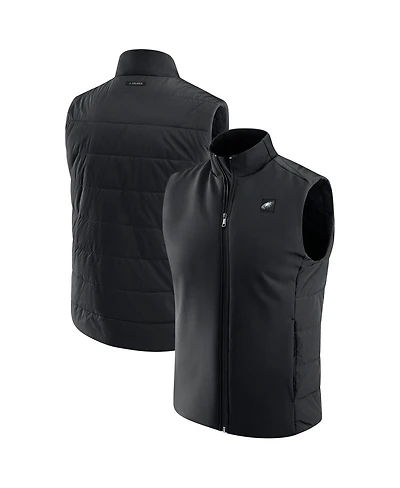 J. Palmer Men's Black Philadelphia Eagles Front Office Full-Zip Vest
