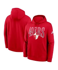 Nike Men's Scarlet San Francisco 49ers Full Blitz Club Fleece Pullover Hoodie