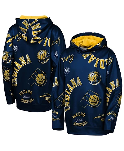 Outerstuff Big Boys and Girls Navy Indiana Pacers Moving Violation Hoodie