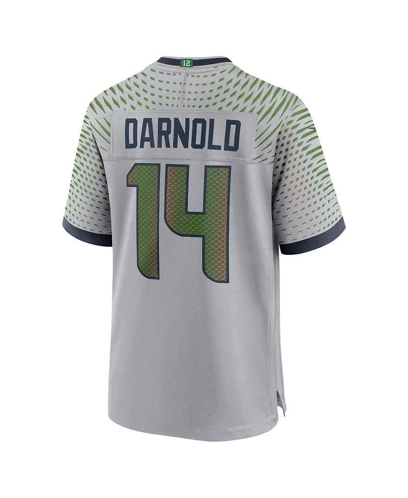 Nike Men's Sam Darnold Wolf Gray Seattle Seahawks 2025 Rivalries Collection Game Jersey
