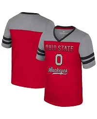 Colosseum Big Girls Scarlet Ohio State Buckeyes Princess Bubblegum Bling T-Shirt