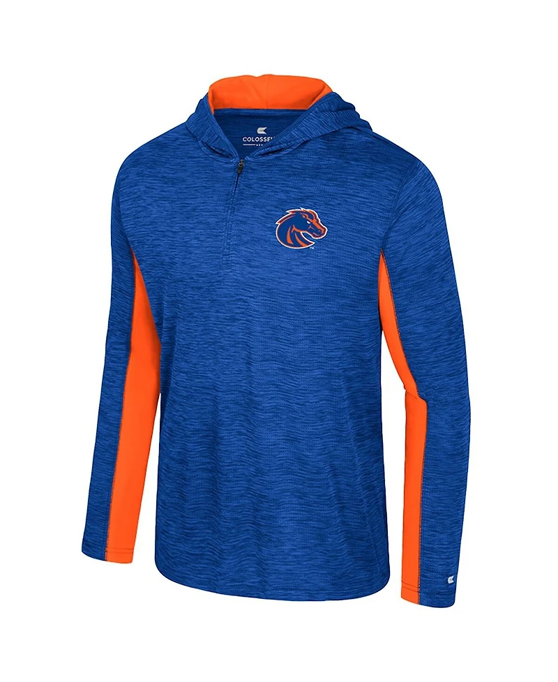 Colosseum Men's Royal Boise State Broncos Always Sunny Quarter-Zip Hoodie