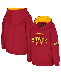 Colosseum Toddler Cardinal Iowa State Cyclones Big Logo Volume Fleece Pullover Hoodie