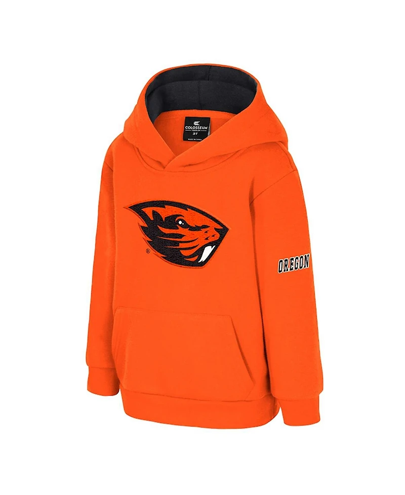 Colosseum Toddler Orange Oregon State Beavers Big Logo Volume Fleece Pullover Hoodie