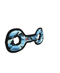Tuffy Medium Tug-o-War Camo Blue, Durable Plush Squeaky Dog Toy