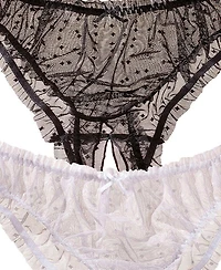 Lascana Women's 2 Pack Sheer Open Panties