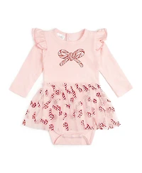 Sweet Wink Baby Girl Candy Cane Confetti Christmas Long Sleeve Tutu Bodysuit