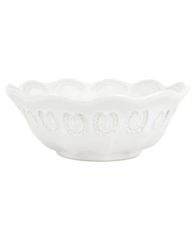 Vietri Incanto Stone White Lace Medium Round Bowl