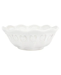 Vietri Incanto Stone White Lace Medium Round Bowl