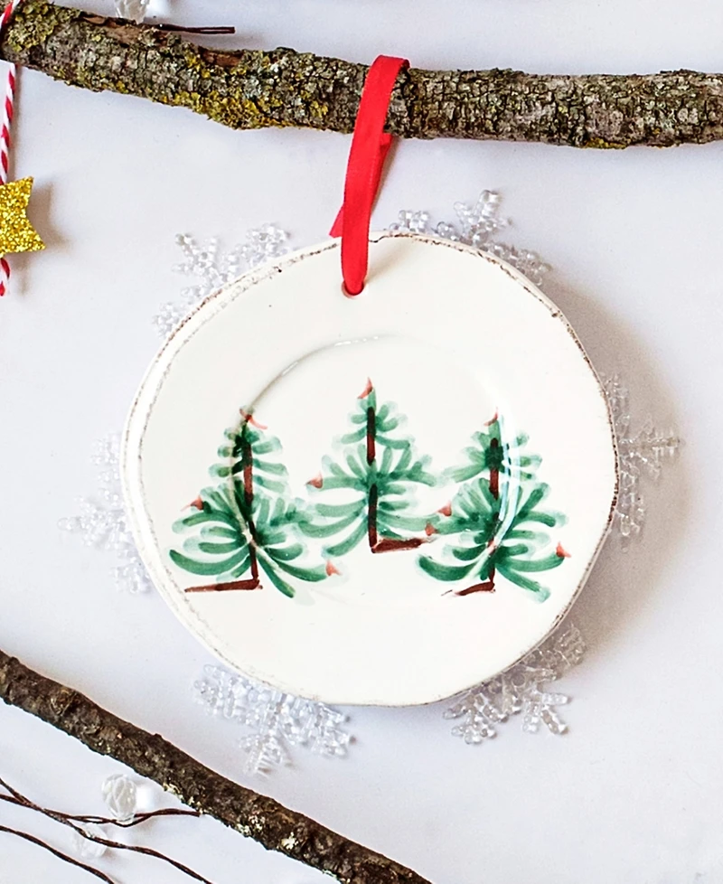 Vietri Lastra Holiday Round Ornament