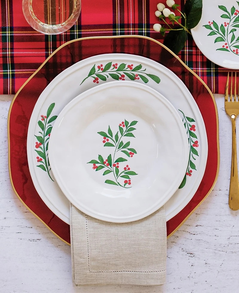 Vietri Aria Holiday Dinner Plate