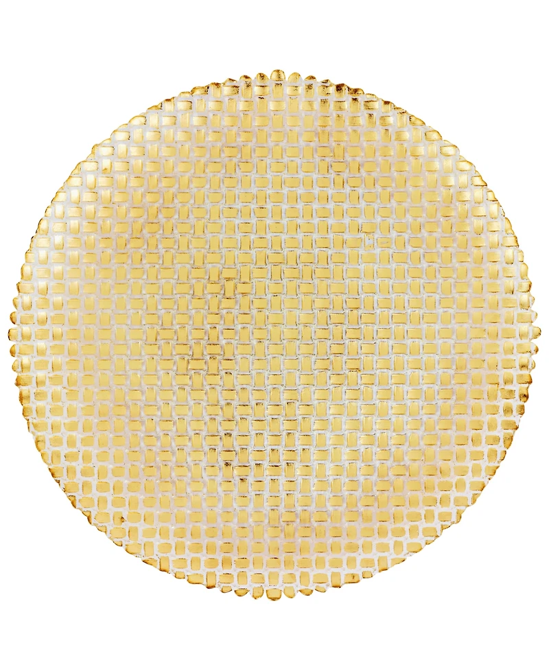 Vietri Rufolo Basketweave Large Round Platter