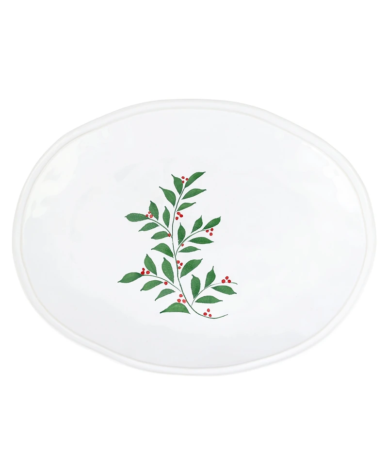 Vietri Aria Holiday Oval Platter
