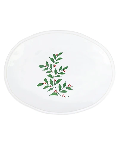 Vietri Aria Holiday Oval Platter