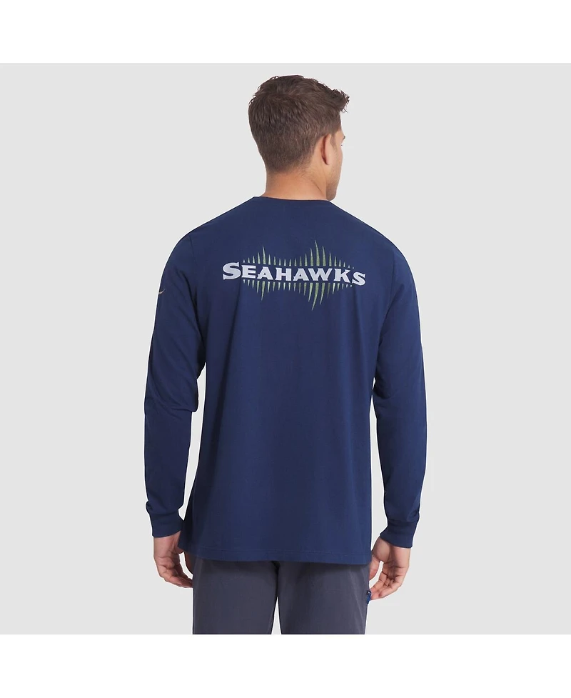 Nike Men's College Navy Seattle Seahawks 2025 Rivalries Collection Essential Long Sleeve T-Shirt