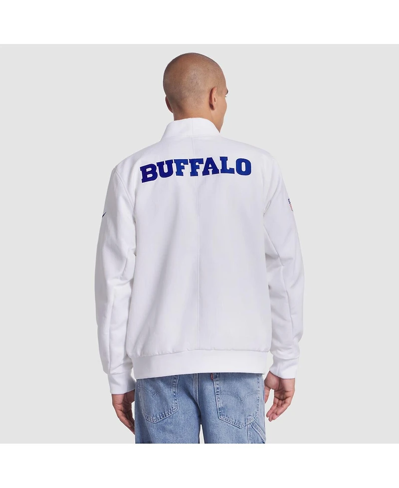 Nike Men's White Buffalo Bills 2025 Rivalries Collection Sideline Full-Zip Bomber Jacket