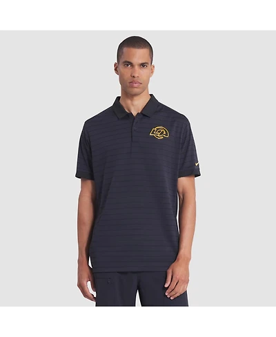Nike Men's Midnight Blue Los Angeles Rams 2025 Rivalries Collection Sideline Victory Striped Dri-fit Polo Shirt