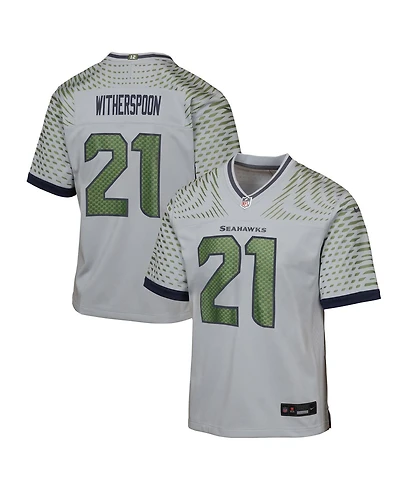 Nike Big Boys and Girls DeVon Witherspoon Wolf Gray Seattle Seahawks 2025 Rivalries Collection Game Jersey
