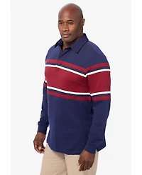 KingSize Big & Tall Long-Sleeve Rugby Polo