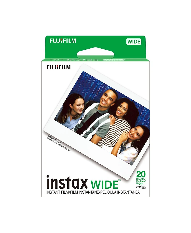 Fujifilm 5 Pack 20-Pack Instax Wide Instant Color Print Film, Iso 800