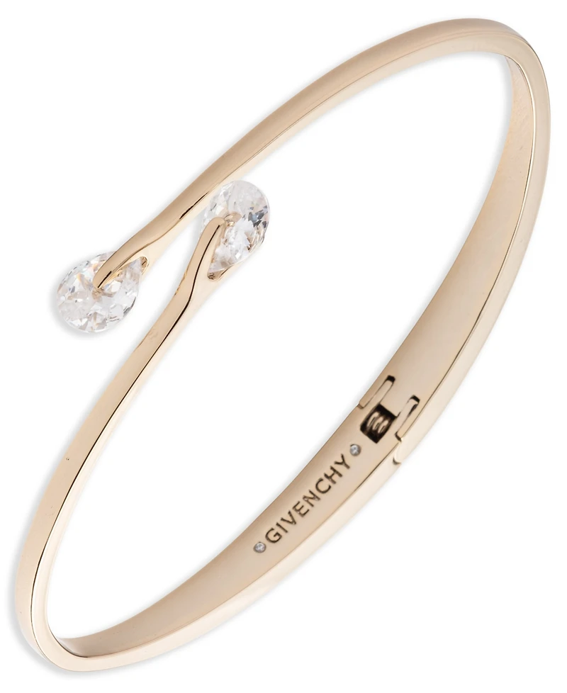 Givenchy Cubic Zirconia Stone Gold-Tone Cuff Bracelet