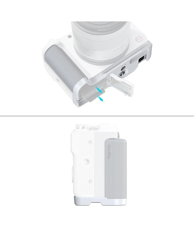 SmallRig L-Shape Mount Plate with Silicone Handle for Canon Eos R50 V Camera, White