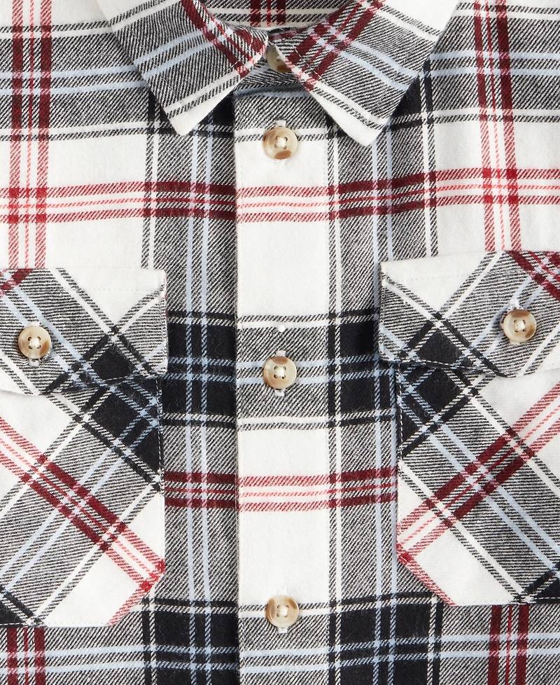 Epic Threads Boys 7-8 Blaze Plaid Flannel Shirt, Macy's Exclusive