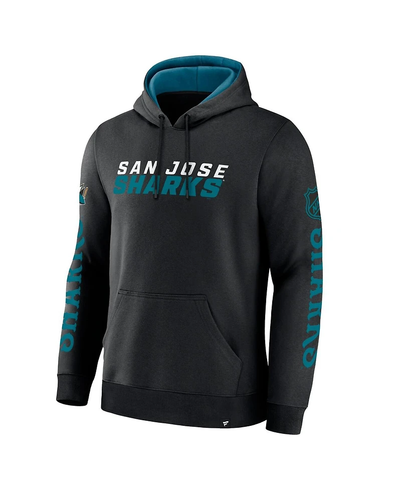 Fanatics Men's Black San Jose Sharks Big City Legacy Fleece Pullover Hoodie