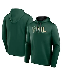Logo Athletic Men's Hunter Green Milwaukee Bucks Head Start Pullover Hoodie