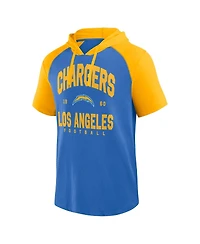 Logo Athletic Men's Powder Blue Los Angeles Chargers Prime Hoodie T-Shirt