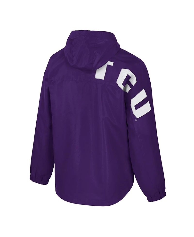 Colosseum Men's Purple Tcu Horned Frogs Reloaded Anorak Half-Zip Jacket