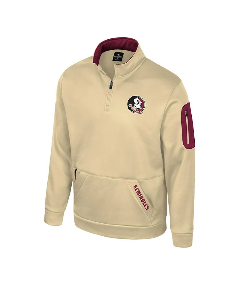 Colosseum Men's Gold Florida State Seminoles Mainframe Quarter-Zip Fleece Jacket