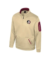 Colosseum Men's Gold Florida State Seminoles Mainframe Quarter-Zip Fleece Jacket