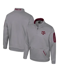 Colosseum Men's Gray Texas A&M Aggies Mainframe Quarter-Zip Fleece Jacket