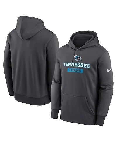 Nike Men's Anthracite Tennessee Titans Toss Sweep Performance Pullover Hoodie
