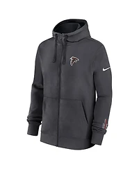 Nike Men's Anthracite Atlanta Falcons Primetime Club Full-Zip Hoodie