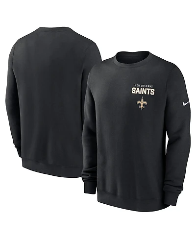 Nike Men's Black New Orleans Saints Primetime Club Fleece Pullover Sweatshirt