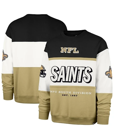 '47 Brand Men's Black/Gold New Orleans Saints Breeze Maximalist Sweatshirt