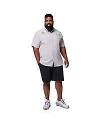 Columbia Men's Gray Lsu Tigers Big Tall Tamiami Omni-Shade Button-Down Shirt