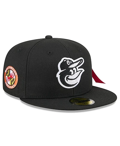 New Era x Alpha Industries Men's Black Baltimore Orioles 59FIFTY Fitted Hat