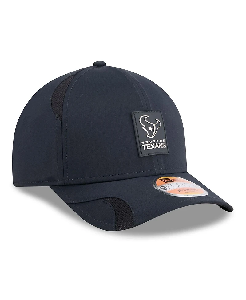 New Era Men's Navy Houston Texans 2025 Sideline M-Crown 9FORTY Adjustable Hat